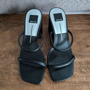 Dolce Vita Black Heeled Sandals